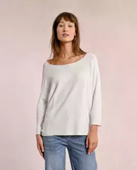 Женский свободный свитер с вырезом-лодочкой Molly Bracken, цвет Crudo