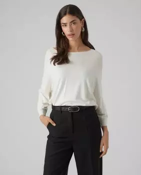 Женский свободный свитер тонкой вязки Vero Moda, белый