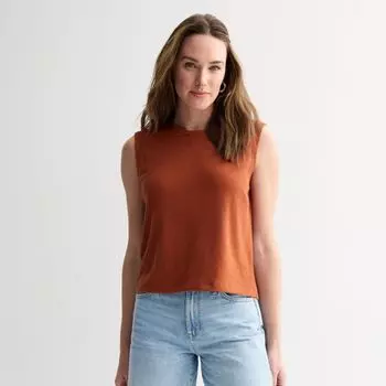 Женский свободный топ Sonoma Goods For Life, цвет cinnamon powder