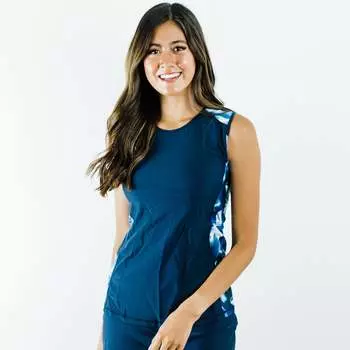 Женский свободный топ-танкини Maya Swim Top Calypsa, цвет navy wave/navy