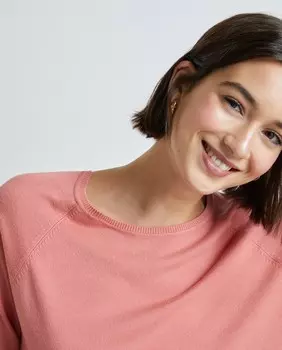 Женский свободный вязаный свитер с круглым вырезом Easy Wear