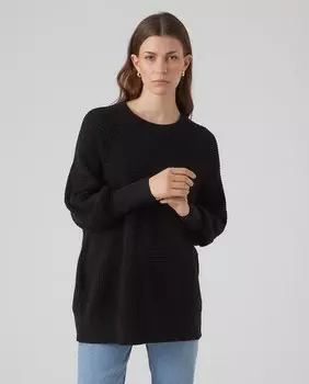 Женский свободный вязаный свитер Vero Moda, коричневый