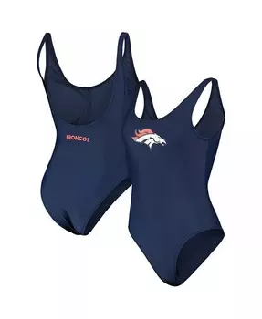 Женский темно-синий цельный купальник Denver Broncos Making Waves G-Iii 4Her By Carl Banks, синий