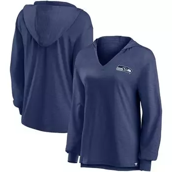 Женский темно-синий джемпер Fanatics College Seattle Seahawks, пуловер с капюшоном и v-образным вырезом Fanatics
