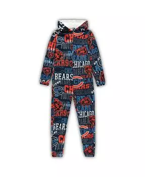 Женский темно-синий костюм с молнией во всю длину из микрофлиса Chicago Bears Ensemble Union Concepts Sport, темно-синий