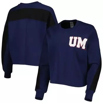 Женский темно-синий пуловер с цветными блоками Gameday Couture Michigan Wolverines Back To Reality, толстовка