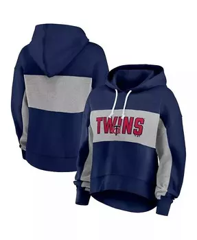 Женский темно-синий пуловер с капюшоном Minnesota Twins Fanatics, синий