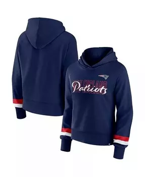 Женский темно-синий пуловер с капюшоном New England Patriots Fanatics, синий