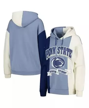 Женский темно-синий пуловер с капюшоном с цветными блоками Penn State Nittany Lions Hall of Fame Gameday Couture, синий