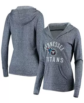 Женский темно-синий пуловер с капюшоном Tennessee Titans Doubleface Slub Fanatics, темно-синий