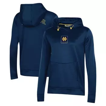 Женский темно-синий пуловер с капюшоном Under Armour Notre Dame Fighting Irish 2023 Sideline Performance, цвет Ntd Navy