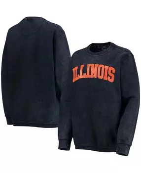 Женский темно-синий свитер Illinois Fighting Illini с удобным шнурком в винтажном стиле, базовый пуловер с аркой Pressbox, темно-синий