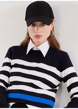 Женский темно-синий свитер с круглым вырезом People By Fabrika