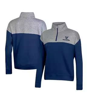Женский темно-синий свитшот с молнией на четверть с цветными блоками Villanova Wildcats Champion, синий