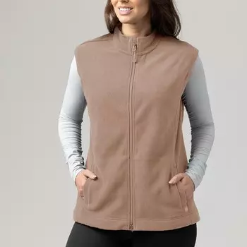 Женский теплодержатель Vera Original, флисовый жилет с двойной молнией и супербрашировкой Heat Holders, цвет Camel