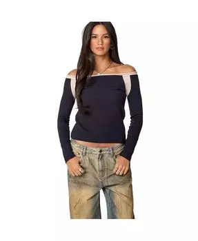 Женский термотоп с открытыми плечами Edikted, синий