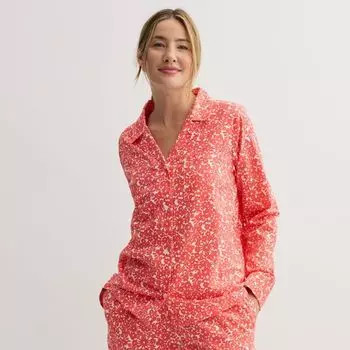 Женский тканый пижамный верх Sonoma Goods For Life, цвет coral floral