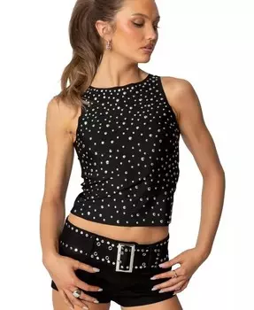 Женский топ Alexandra с заклепками Edikted, черный