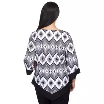 Женский топ Alfred Dunner в стиле ар-деко с заостренным краем Alfred Dunner