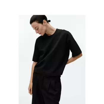 Женский топ Arket из чистого хлопка, черный