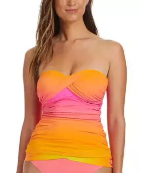 Женский топ Bandini с крученым передом Beat The Heat Bleu by Rod Beattie, мультиколор