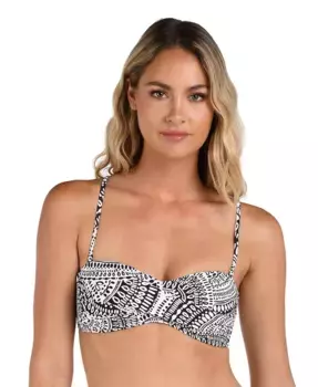 Женский топ-бандо бикини Dream Catcher Twisted La Blanca, слоновая кость/кремовый