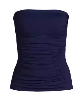 Женский топ-бандо танкини для купальника Lands' End, синий