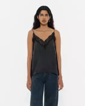 Женский топ без бретелек с кружевом Bimba y Lola, черный