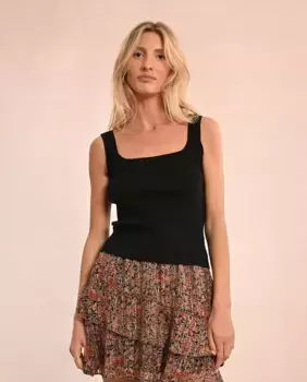 Женский топ без бретелек с квадратным вырезом Molly Bracken, черный