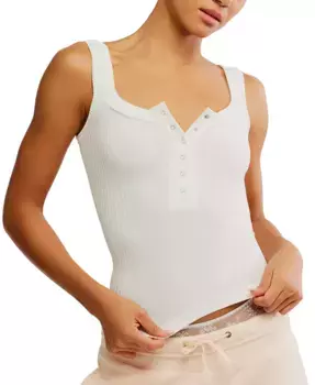 Женский топ без рукавов «Чистый лист» Free People, слоновая кость/кремовый