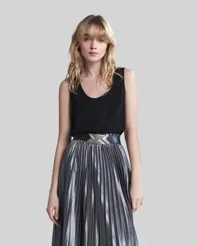 Женский топ без рукавов Ikks, черный