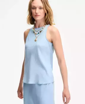 Женский топ без рукавов из шамбре On 34th, синий