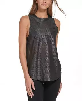 Женский топ без рукавов из сотовой сетки DKNY, мульти