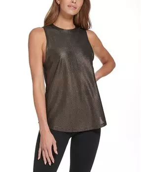 Женский топ без рукавов из сотовой сетки DKNY, мульти