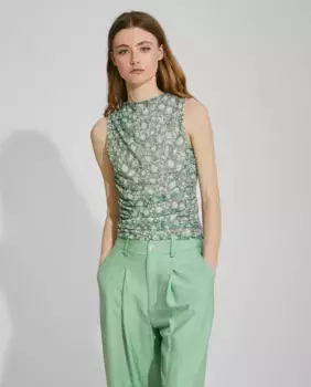 Женский топ без рукавов с цветами Nalle, мультиколор