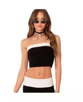 Женский топ без рукавов с контрастными складками Edikted