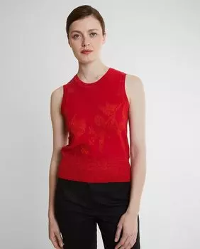 Женский топ без рукавов с круглым вырезом Trucco, красный