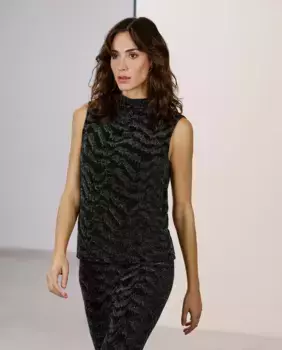 Женский топ без рукавов с люрексом Vero Moda, черный