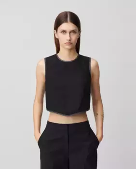 Женский топ без рукавов с открытой спиной Claudie Pierlot, черный