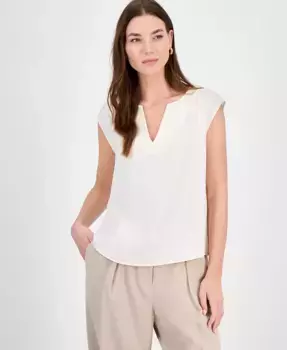 Женский топ без рукавов с разрезом на горловине Bar III, белый