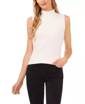 Женский топ без рукавов с высоким воротником и широкой резинкой CeCe, красный