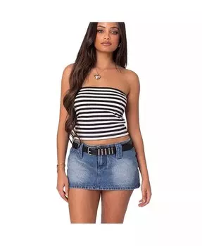 Женский топ без рукавов в полоску Alta Edikted, черный