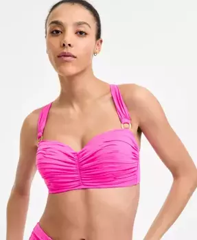 Женский топ бикини Key Item с присборенной деталью Bleu by Rod Beattie, красный