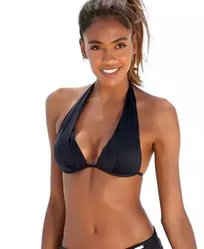 Женский топ-бикини с эффектом пуш-ап на бретелях LASCANA, черный