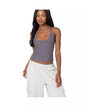 Женский топ-борцовка с лямкой на спине Edikted, серый