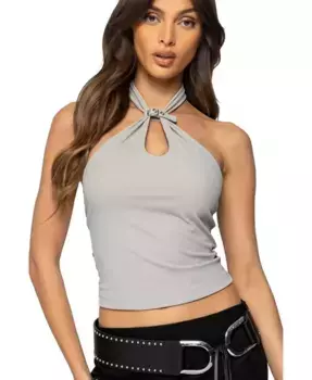 Женский топ-бюстье Alizee с поясом и бретелями Edikted, серый