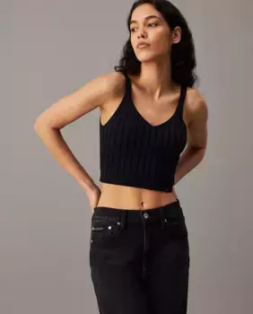 Женский топ-бюстье в рубчик Calvin Klein Jeans, синий