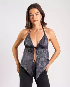 Женский топ Butterfly с открытой спиной The-Are, цвет Azul ndigo