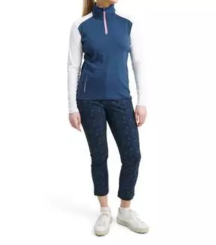 Женский топ Cypress с длинными рукавами и защитой от ультрафиолета в павлиньем синем цвете Abacus Sportswear US