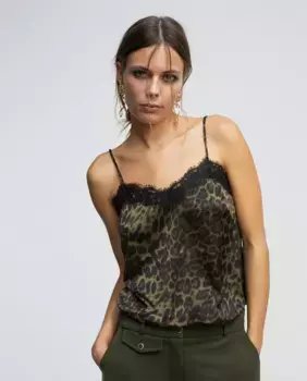 Женский топ для нижнего белья с животным принтом Lola Casademunt, коричневый